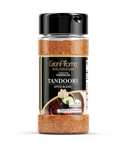 GranAroma Tandoori Spice Blend, 4.8 oz, Flavorful Spice Blend, Curries & Dry Rubs, Spicy & Smoky