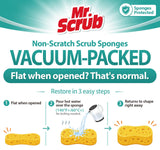 Sponges Kitchen Scrub Dish Sponge Scouring Pad, 6 Pads Cleaning Brush Dishwasher Soap Supplies, Dishwashing Dinnerware Towels Sink Pan Pot Cloth Rags