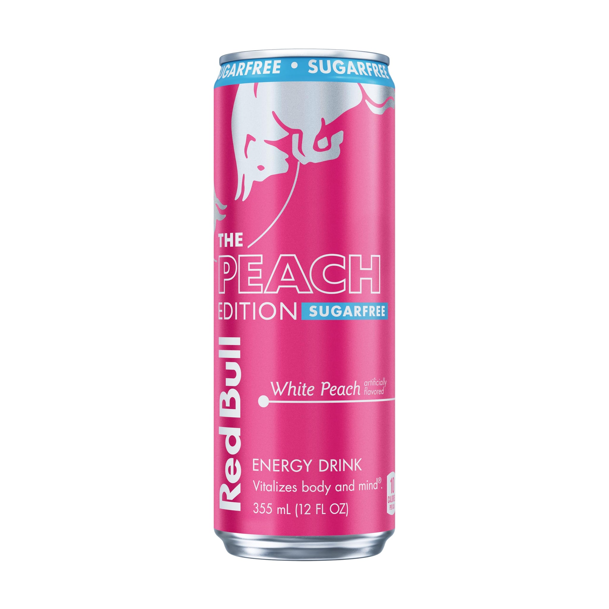 Red Bull Peach Edition Sugarfree Energy Drink, White Peach, 12 fl. oz. can, with 114mg Caffeine, Taurine & B Vitamins