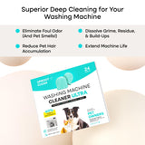 Uproot Clean Washing Machine Cleaner Tablets Ultra - 40% Stronger Formula: Designed for Pet Owners, Remove Residue, Grime & Odors, Compatible with HE