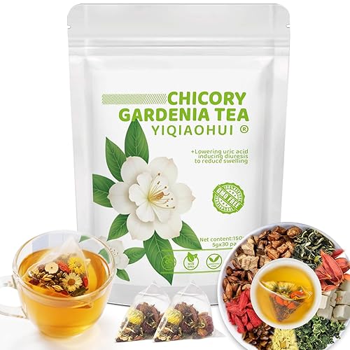 Chicory and Gardenia Tea, Burdock Root Tea - Thoughtful Gift for Parents & Seniors, 10-Ingredient Botanical Blend with Dandelion & Goji, Caffeine-Free