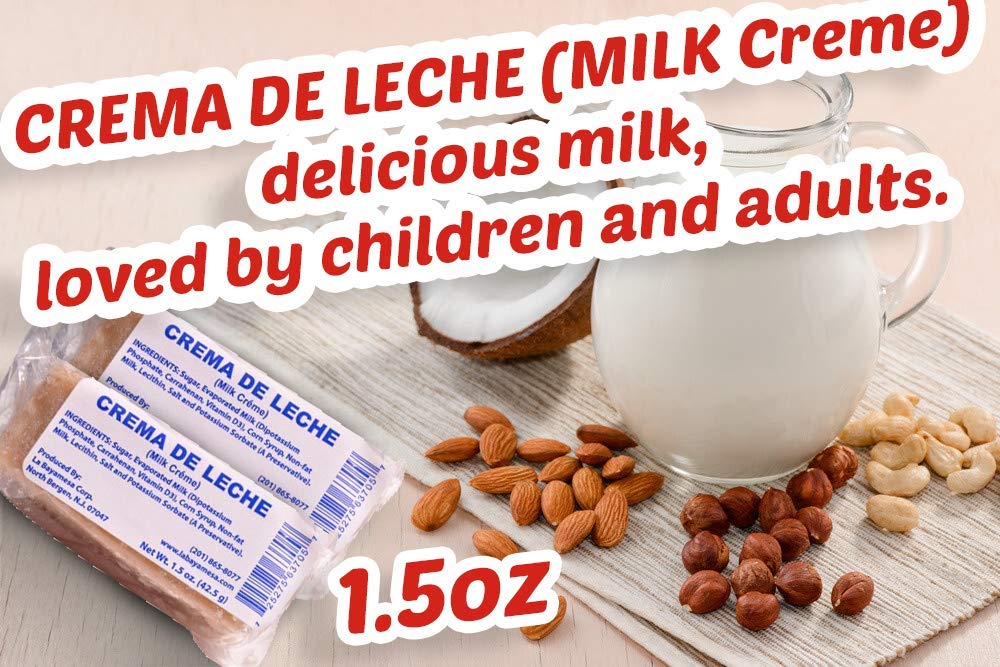 La Bayamesa || Crema De Leche || 1.5 oz (42.5g) || individually wrapped pcs || Milk Candy Snack || coconut yogurt || coconut cookies || Pack of 24