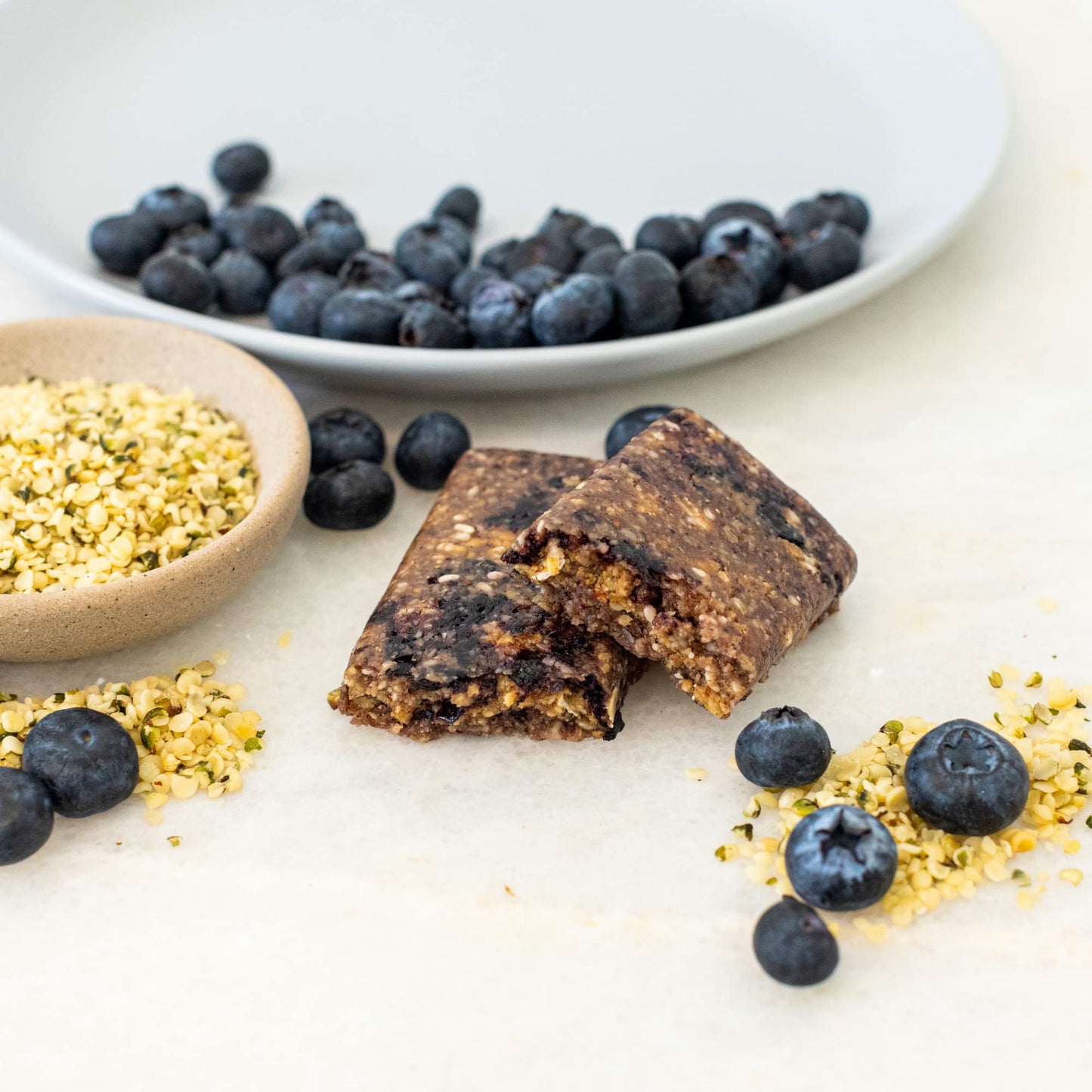 Organic Real Food Bar (Blueberry Hemp) Non-GMO, Gluten Free, Vegan, Nutrition Bars, Energy Bars, Super Food Simple Ingredients, Best Tasting, Healthy
