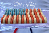 Macaron Cookies Gift Box of 36 - The American Flag French Macarons, Gourmet Cookie Gift Box, Macaroon