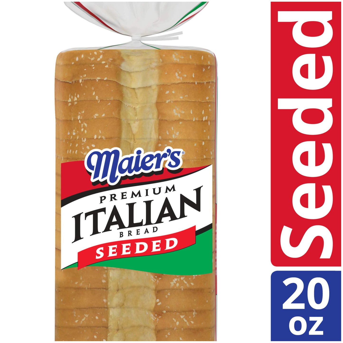 Maier's Premium Italian Seeded Bread, White Italian Bread, 20 oz Bag