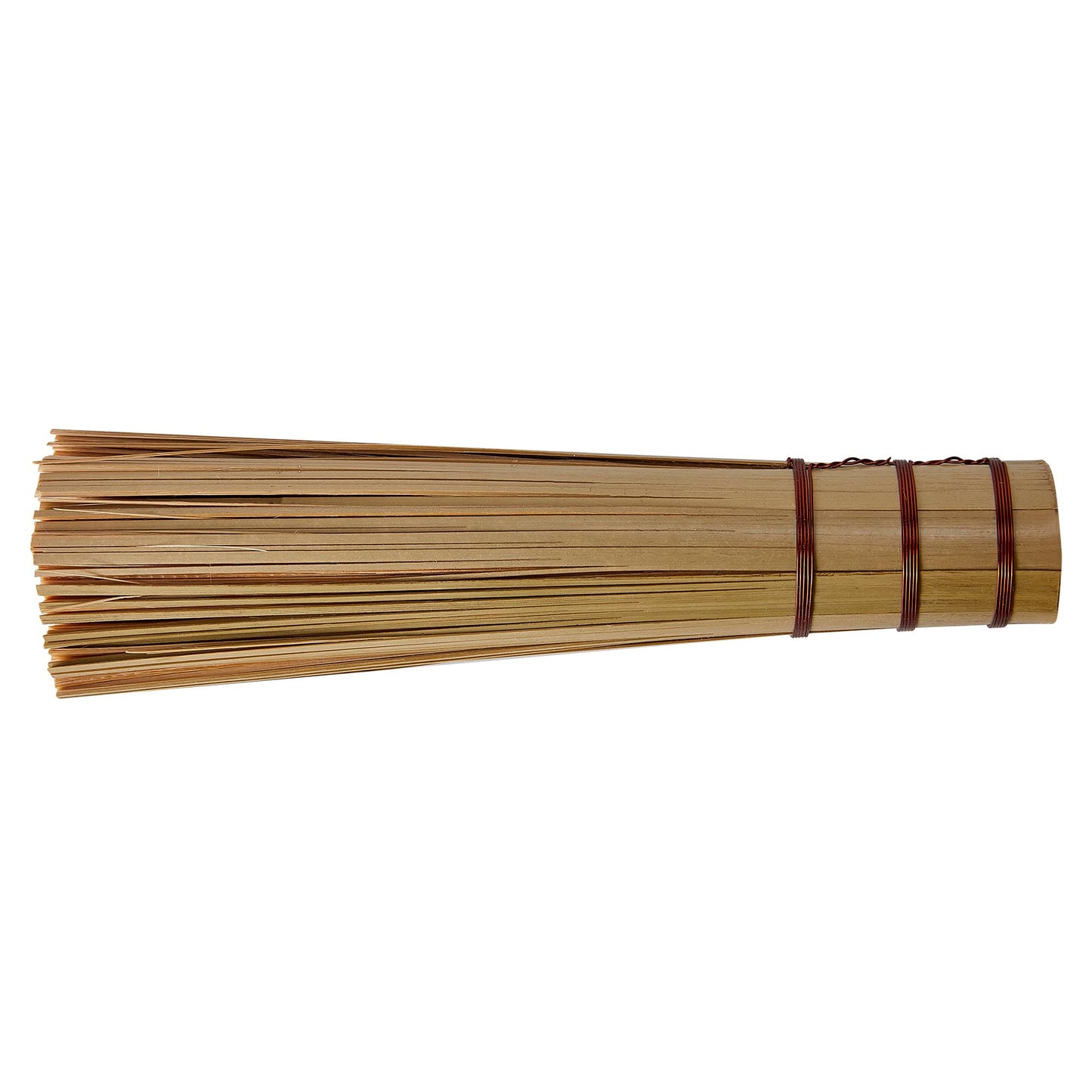 Bamboo Kitchen Wok Brush, 12 Inches Cleaning Whisk, Pot Scraper Scrubber for Cooking Skillet, 2 Pack