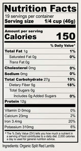 Anthony's Organic Split Red Lentils, 2 lb, Masoor Dal, Gluten Free, Non GMO, Vegan