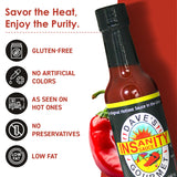Dave’s Gourmet Insanity Super Hot Sauce Variety 4-Pack - Carolina Reaper, Ghost Pepper, Scorpion & Insanity - Extreme Heat, Bold Flavor - Vegan