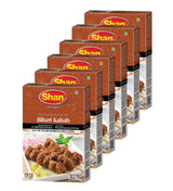 Shan Bihari Kabab Recipe and Seasoning Mix 1.76 oz (50g) - Spice Powder for Tender Barbecue Meat Strips - Suitable for Vegetarians - Airtight Bag in