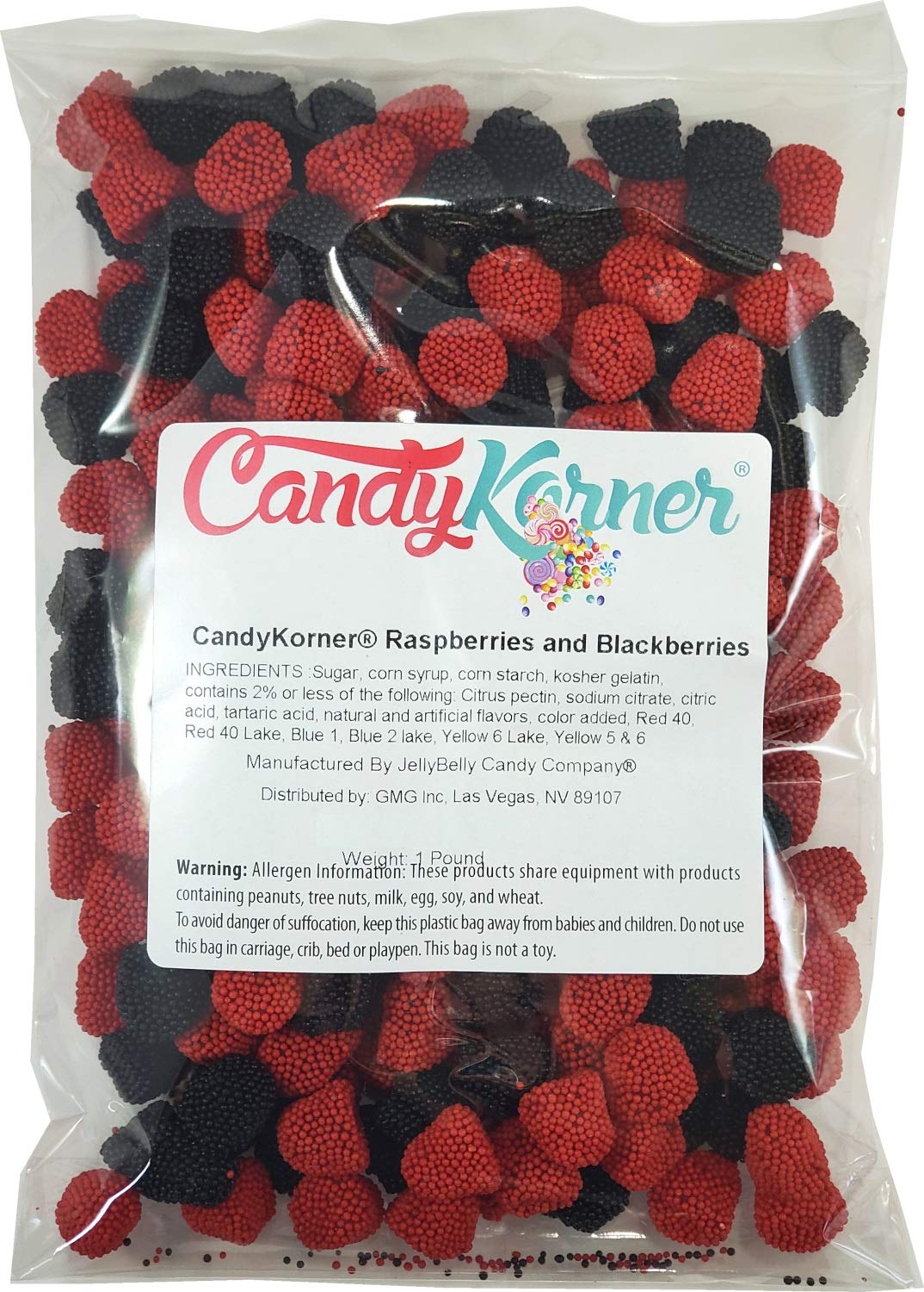 CandyKorner Raspberries And Blackberries - Raspberry and Blackberry Gels 1 Pound ( 16 Ounce )
