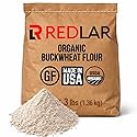 Redlar Fine Organic Buckwheat Flour | Gluten Free Flour | USDA Organic, Non-GMO, Kosher | Ideal for Pancakes, Waffles, Muffins, Quick Breads, & Crepes