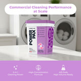 PowerPax 5-in-1 Laundry Detergent Pods - 425 Count, Washer Pods with Stain Remover, Odor Control, Fabric Softener & Color Care for Commercial Laundry
