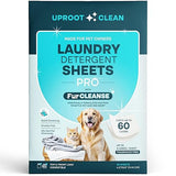 Uproot Clean Laundry Sheets Pro - 30 Pack - Fragrance-Free: Mineral-Powered Laundry Detergent Sheets Travel Pack - Eliminate Clinging Fur, Pet Odors