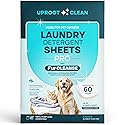 Uproot Clean Laundry Sheets Pro - 30 Pack - Fragrance-Free: Mineral-Powered Laundry Detergent Sheets Travel Pack - Eliminate Clinging Fur, Pet Odors