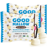 GoodMallow Vegan Marshmallows - Large Kosher Halal Gluten Free Dairy Free Healthy- Natural Gelatin Free Marshmallows for Hot Chocolate, Smores, Baking