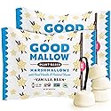 GoodMallow Vegan Marshmallows - Large Kosher Halal Gluten Free Dairy Free Healthy- Natural Gelatin Free Marshmallows for Hot Chocolate, Smores, Baking