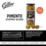 Collins Colossal Martini Pimento Olives | Premium Garnish for Cocktails, Martinis, and Salads, Snack Trays, Charcuterie, Cheese Plates, Condiment