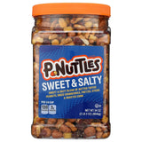 P-Nuttles Sweet & Salty Snack Mix, 34 Oz Jar (Pack of 1) - Butter Toffee Covered Peanuts with Dried Cranberries, Pretzel Sticks & Roasted Corn