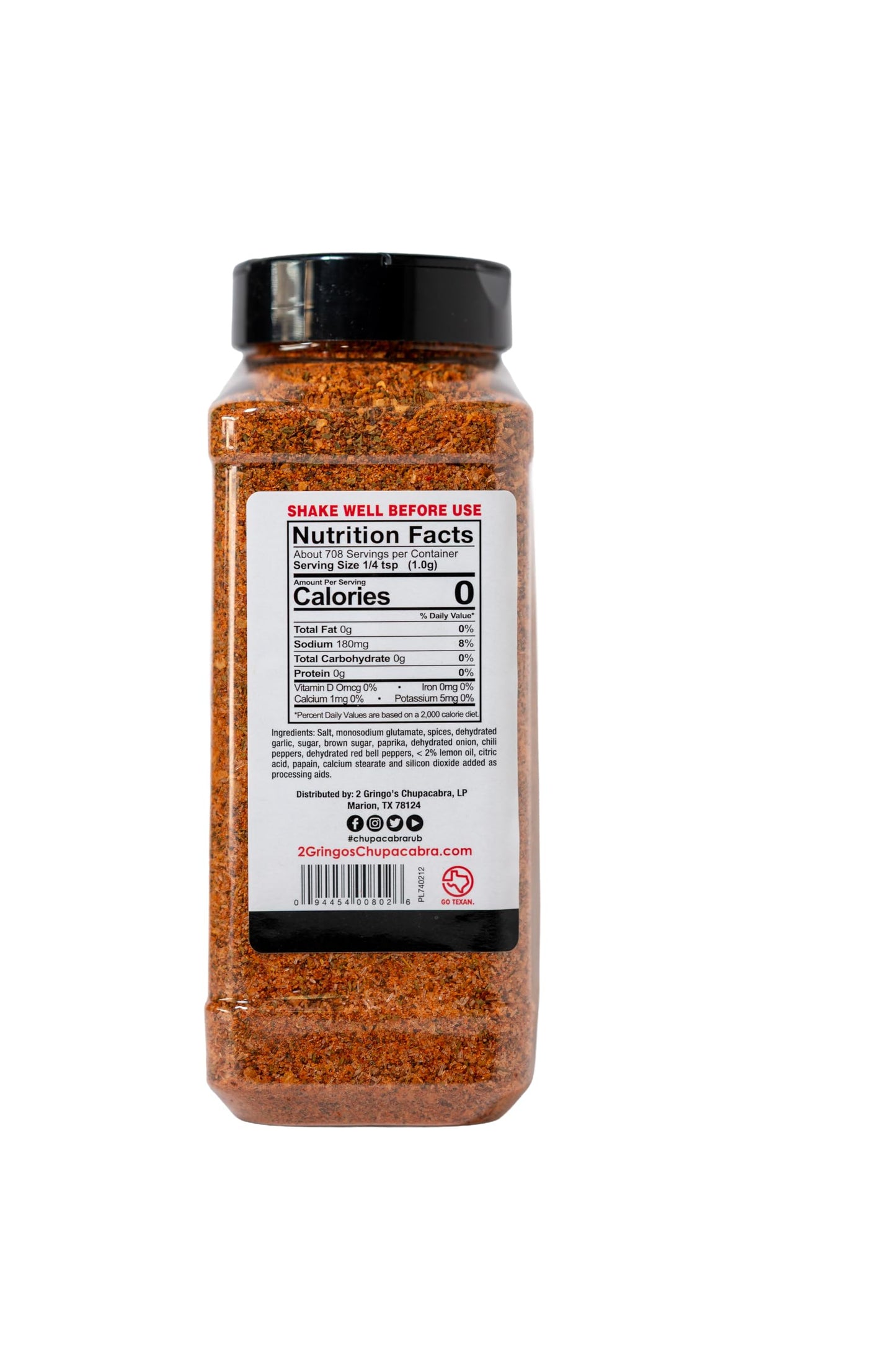 2 Gringos Chupacabra Original Fine Meat Rub, 25 Ounces