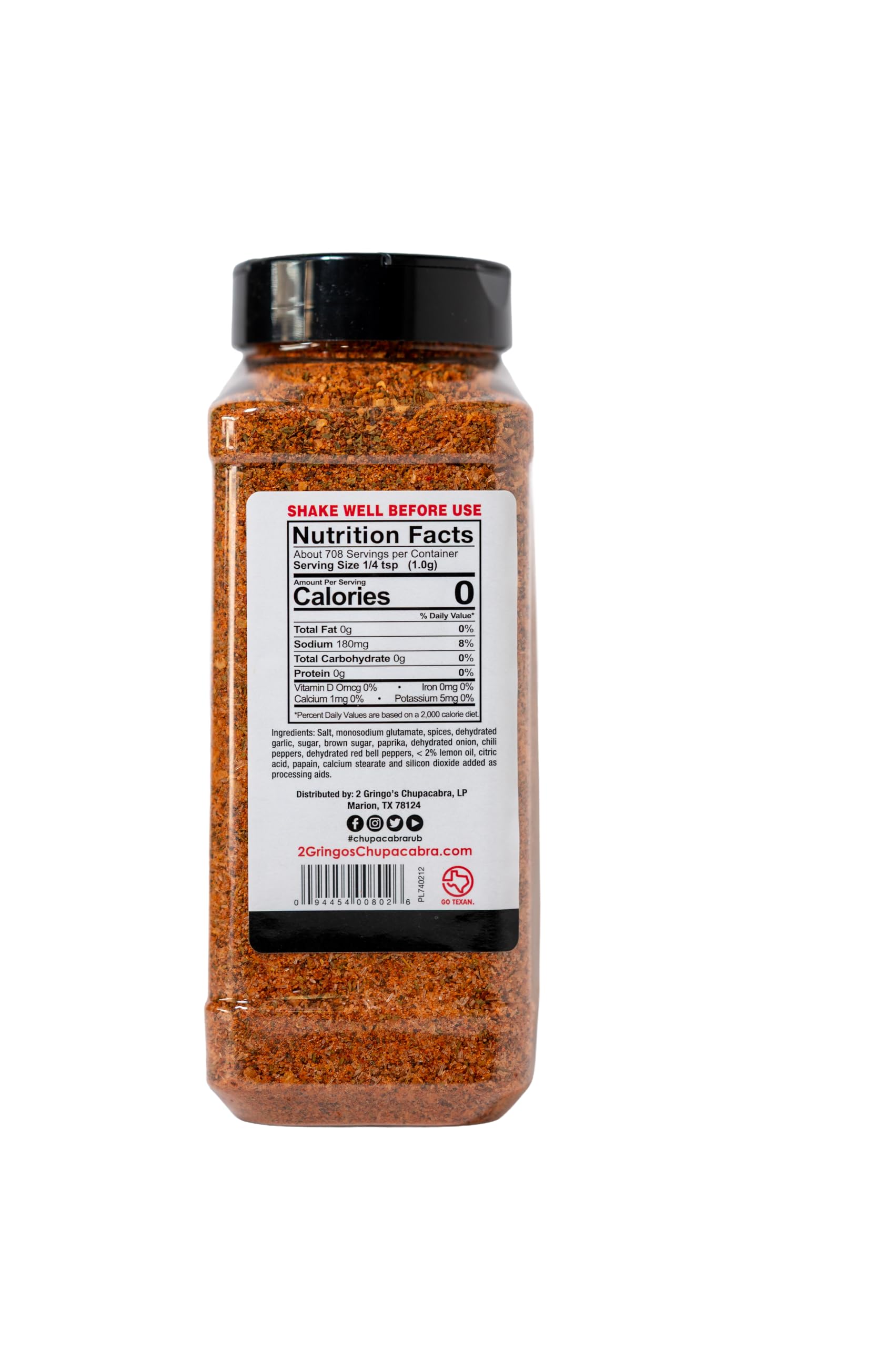 2 Gringos Chupacabra Original Fine Meat Rub, 25 Ounces