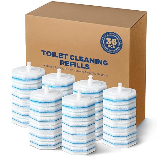 36 Count Toilet Wand Refills For Clorox Toilet Wand, 5X Cleaning Power Toilets Bowl Cleaners With Exclusive Formula, High-Density Disposable Toilets