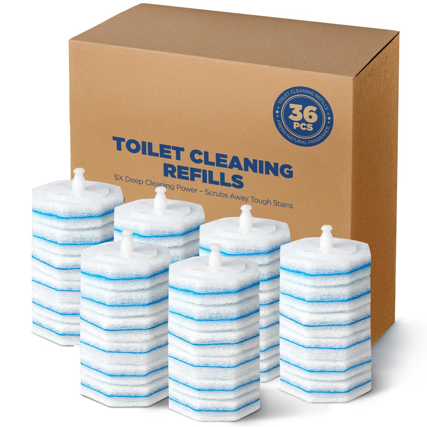 36 Count Toilet Wand Refills For Clorox Toilet Wand, 5X Cleaning Power Toilets Bowl Cleaners With Exclusive Formula, High-Density Disposable Toilets