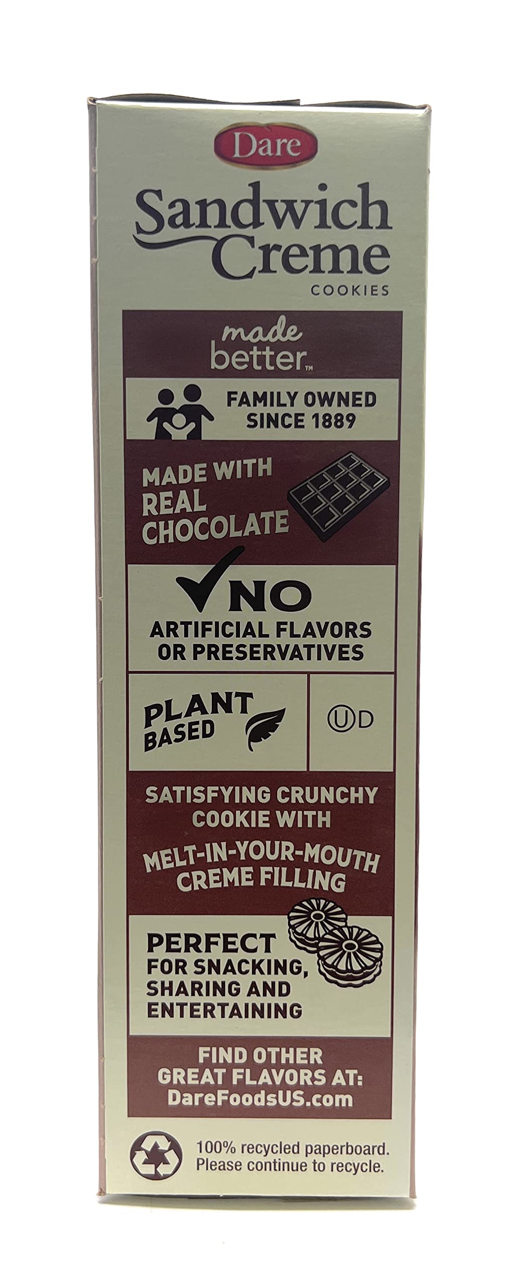 Dare Cookies, Chocolate Cream, 10.2 oz (cfuda)
