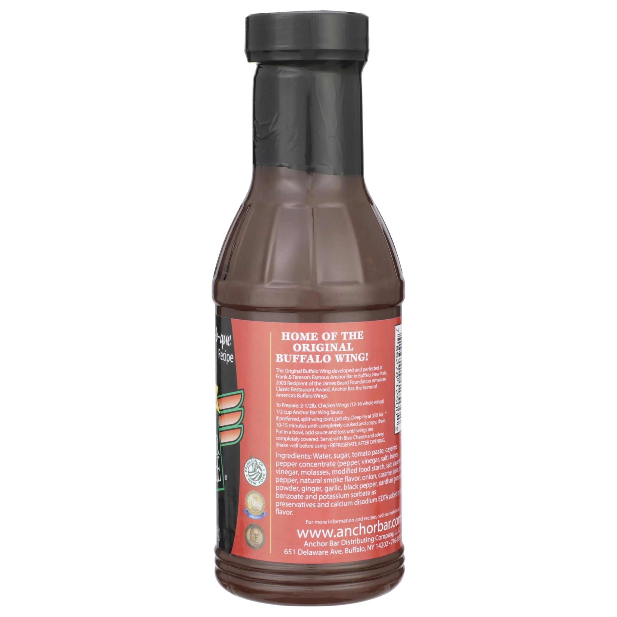 Anchor Bar Spicy Barbecue Wing Sauce, 14oz - Sweet & Tangy BBQ Sauce with a Kick - Perfect for Chicken Wings, Ribs & Grilling
