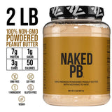 2 LB Powdered Peanut Butter from US Farms - Bulk, Only 1 Ingredient - Roasted Peanuts, Vegan, No Additives, Preservative Free, No Salt, No Sugar - 76