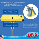LOLA Cellulose SqueezeMatic Butterfly Sponge Mop Refill, 9", Replacement Head, Floor Cleaning, Comparable w/Quickie Type S Sponge Mop Refill