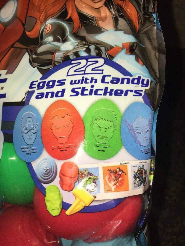 Frankford 22 ct Avengers Easter Egg Hunt Eggs with Candy and Stickers