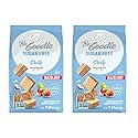 Gastone Lago Party Wafers Cookies, Hazelnut Sugar Free - 7.5 oz Each (2-Pack) | Italian Crispy Wafer Cookies with Creamy Hazelnut Filling
