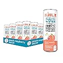 BUBBL'R peach raspberry dazzl'r, Antioxidant Sparkling Water with Natural Caffeine, 0g Sugar, Gluten Free, All Natural Flavors, 12 Fl Oz Cans, 12