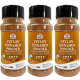 52USA Organic Ceylon Cinnamon Powder, 2 Ounce (Pack of 3), True Cinnamon Farmed in Sri Lanka, Non-GMO, Gluten-Free, Perfect for Baking, Cooking and