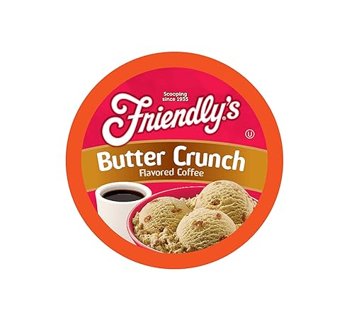 Friendly's Flavored Ice Cream Coffee Pods, Compatible with Keurig K Cup Brewers (Butter Crunch, 40 Count)