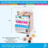 Tree Hugger Bubble Gum, Fantastic Fruit, Natural Flavors, No Artificial Colors, 120 Count Tub