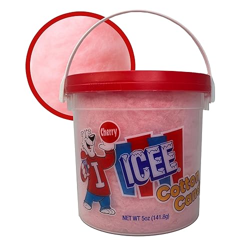 ICEE Cotton Candy - Sweet Carnival Treat, Fluffy & Airy Snack, Perfect for Kids & Adults, Bucket with Handle, Great for Parties, On-the-Go Snacking