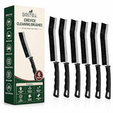 Crevice Cleaning Brush Set - 6Pcs Hard Bristle Cleaning Tools for Grout, Tile Floors, Gaps & Narrow Spaces - Small Grout Scrub Brush for Cleaning