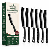 Crevice Cleaning Brush Set - 6Pcs Hard Bristle Cleaning Tools for Grout, Tile Floors, Gaps & Narrow Spaces - Small Grout Scrub Brush for Cleaning