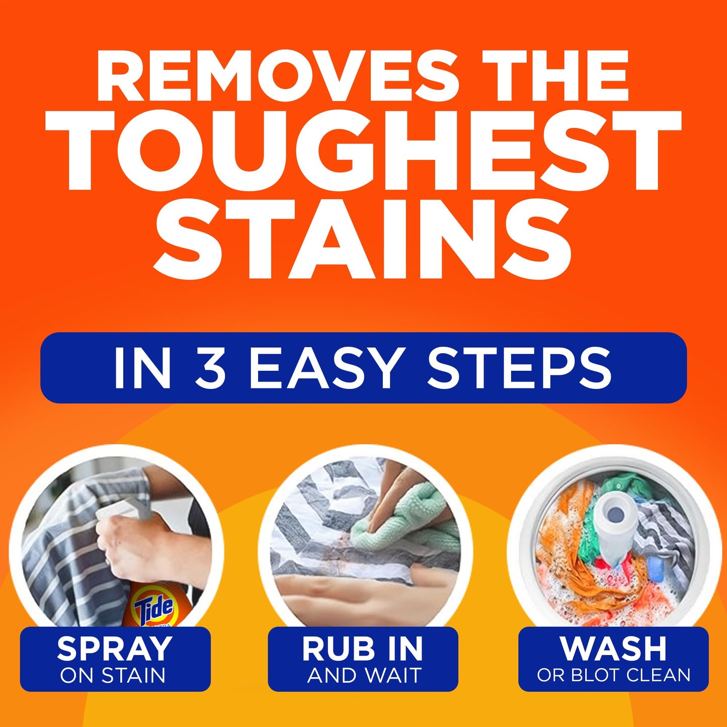 Tide Laundry Stain Remover with Oxi, Rescue Clothes, Upholstery, Carpet and more from Tough Stains, Stain Treater, 22 Fl Oz (Pack of 4)