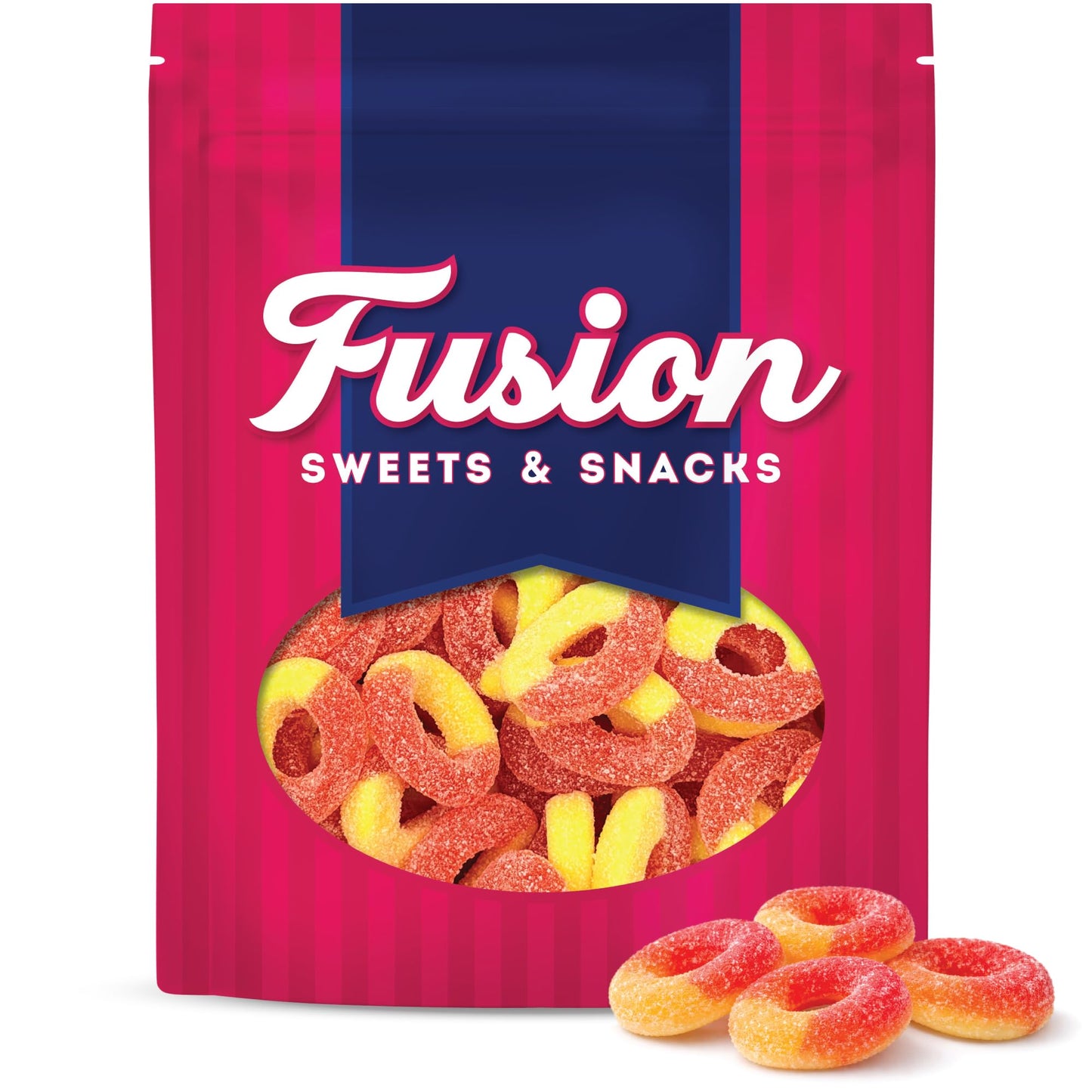Peach Rings Gummy Candy 1 lb - Soft Chewy Texture Classic Sweet & Sour Gummies Bulk Bag, Nostalgic Juicy Peach Rings Bulk For Snacking, Party Treats