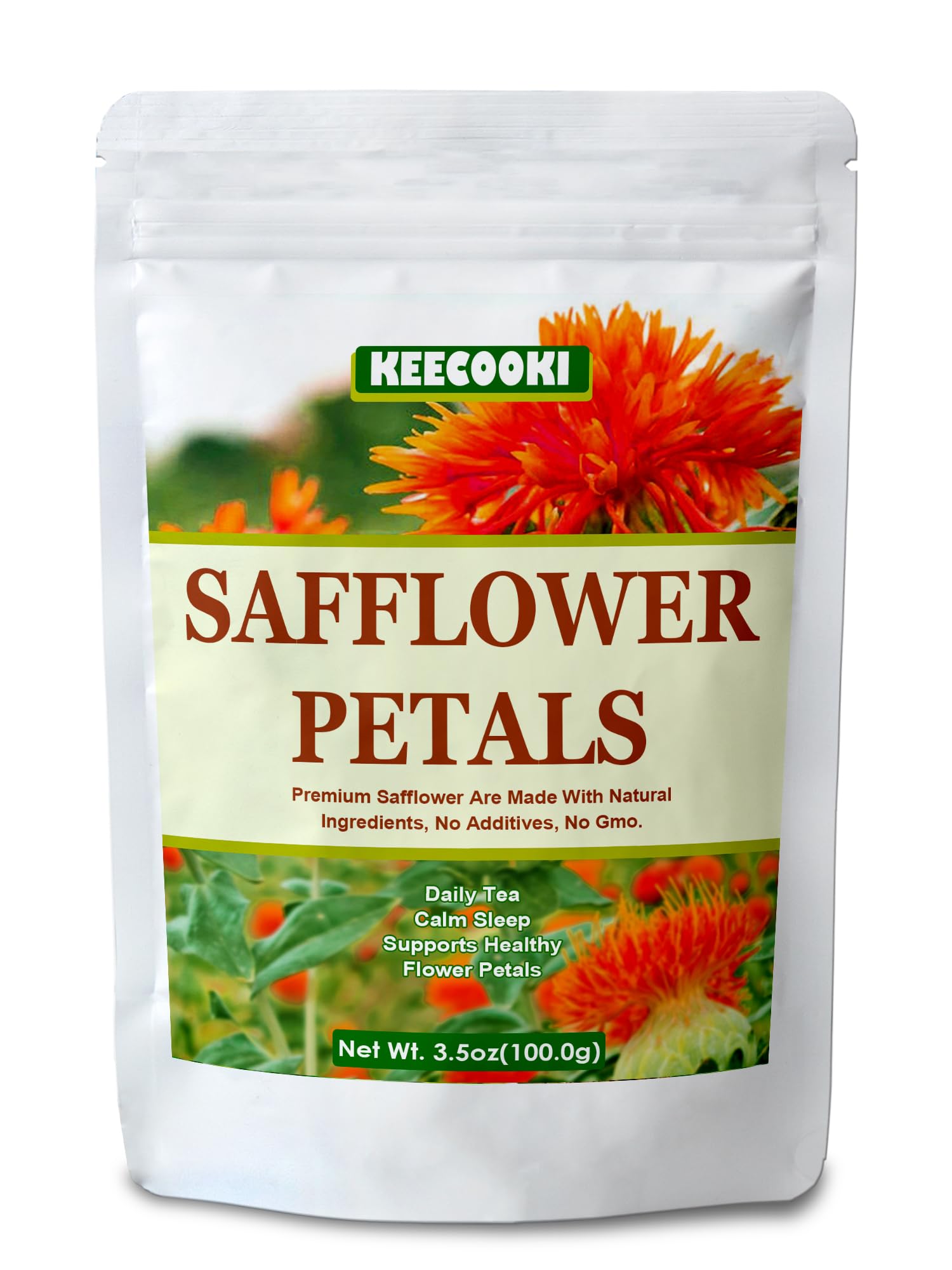 Premium Dried Safflower Petals, 3.5oz(100g), 100% Natural Safflower Flowers, Pure, No Additives, Pack of 1