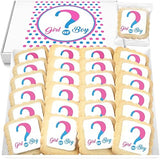 Baby Gender Reveal Cookies INDIVIDUALLY WRAPPED 24 PACK Party Favors Candy Dessert Table Buffet Food gift Treats