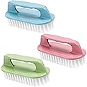 Scrub Brush for Cleaning-3 Pack Scrubbing Brushes Heavy Duty Multi-Purpose Household Cleaning Brush with Stiff Bristles Comfort Grip Scrubber Cleaner