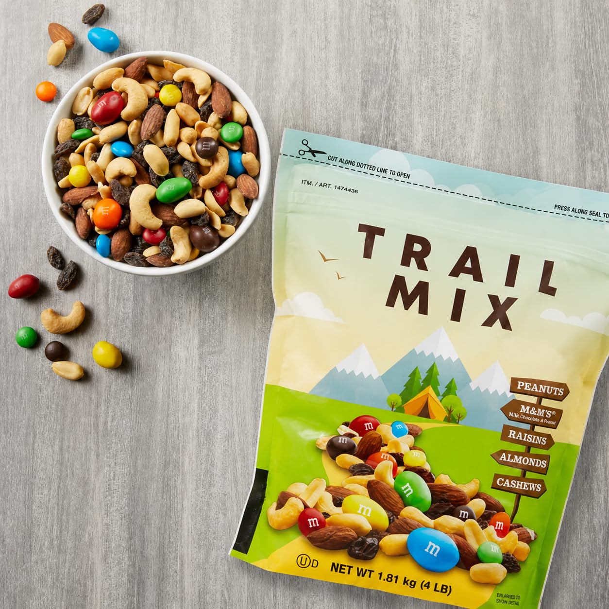 Trail Mix with Chocolate and Peanuts- Mixed Nuts & Assorted Nuts Snack, 4 Pounds Trail Mix Bulk Nut Mix, Healthy Snacks for Adults With Mini Scooply