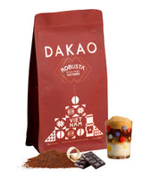 DAKAO COFFEE: Vietnamese Ground Fine Robusta, Dark Roast from Gia Lai Highlands, Honey Processed for Natural Sweetness, Bold Yet Smooth with Chocolate
