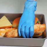 COYACOOL Disposable Gloves Medium, Nitrile and Vinyl Blend Material Gloves, Latex Free, 4 Mil,100 Pc. Food Grade Glove for Cleaning, Food Prep, Hair