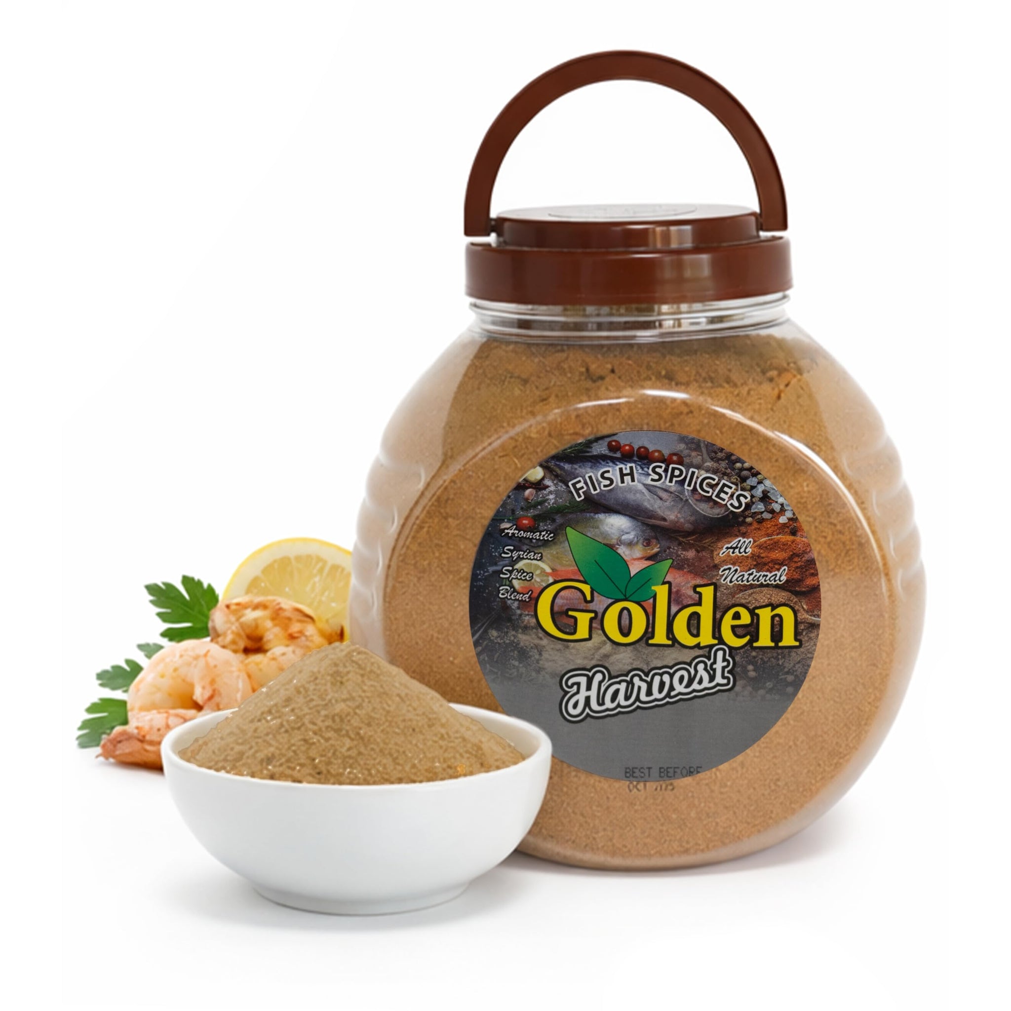 Golden Harvest Seafood Seasoning - Non-GMO, Gluten Free & No Preservatives - Fish Seasoning For Cooking, Seafood Boils & Dry Rubs & Dry Rub for Fish