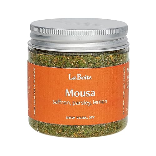 La Boite - MOUSA, Spice Blend saffron, parsley, lemon, chermoula spice blend - Great for grilling, roasting, beef, chicken, ribs, marinades
