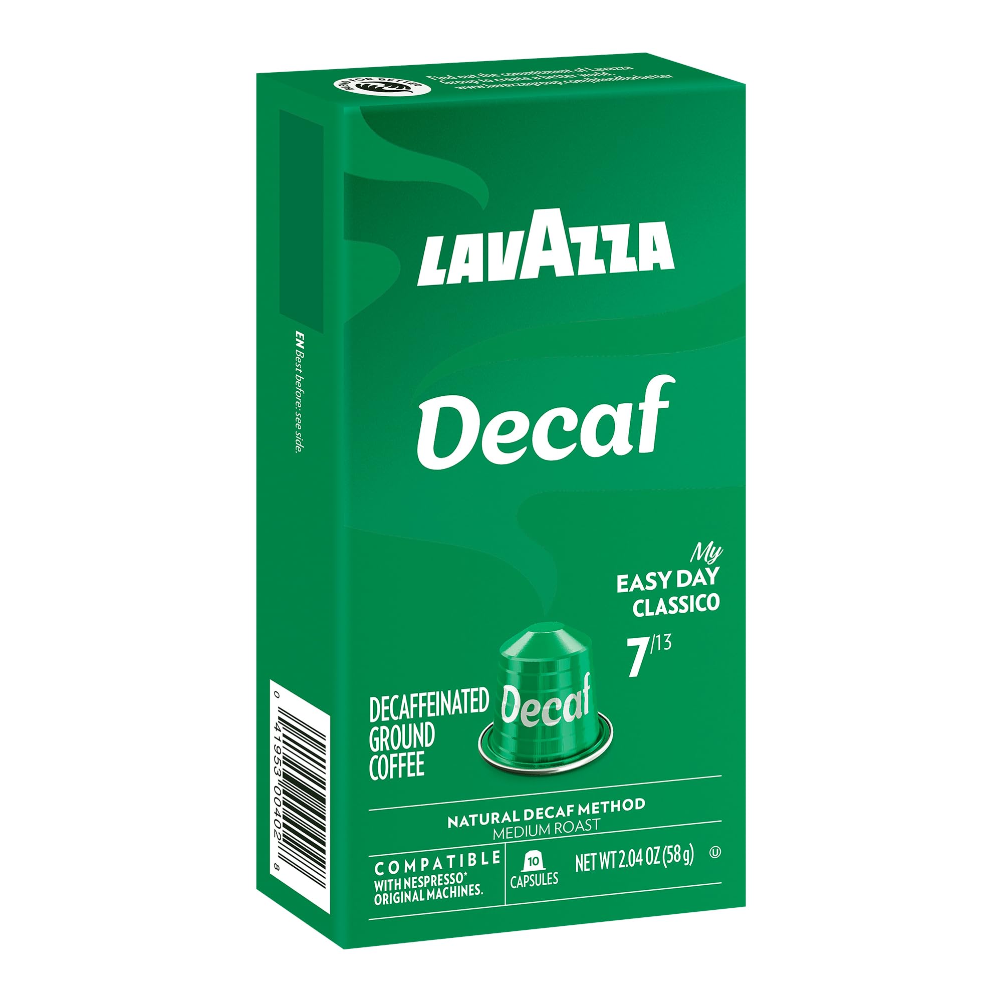 Lavazza Decaf Aluminum Capsules Compatible with Nespresso* Original Machines, Medium Roast (60 Capsules)